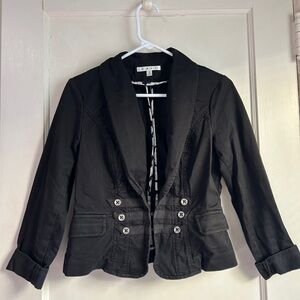 CAbi Black Blazer with Button Detail